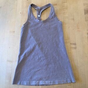Lululemon Distressed Gray Racerback Tank Top